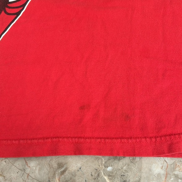 Vintage 90s Chicago Bulls Sports Fan Pocket T-Shirt NBA Sz XL - Picture 7 of 7